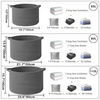 90L Extra Large Blanket Basket,Rope Woven Storage Basket with Handles, Laundry Hamper for Toys, Clothes, Pillows & Towels, Pe
