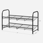 SONGMICS Shoe Rack, 2 Tier Shoe Organizer for Closet, Holds up to 8 Pairs of Shoes, Shoe Rack for Front Door Entrance, Metal 