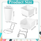 20 Pcs Pegboard Bins and Cups with Hooks and Loops, Peg Board Hooks Assortment Organizer, Pegboard Storage Arrangement Bin Ki