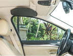 TFY Side Window Sun Visor for Car Roof Handles - Sun Glare and Heat Blocker for Driver or Passenger, Reduces Side Window Glare, Easy Installation and Storage (Black)