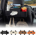 Backseat Car Organizer, 4 in 1 Multifunctional Car Back Seat Storage Organizer with Tissue Box, 2 Cup Holders, Phone Stand and Hooks, Automotive Seat Back Organizers (Black)