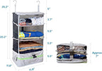 Grand Fusion Stow-N-Go Portable Hanging Travel Shelves, Packing Organizer for Luggage. Carry on Closet with Hanger for Clothe