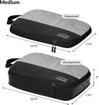 4pc Medium Compression Packing Cubes for Travel - Luggage Organizers for Suitcases
