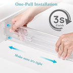 Vtopmart 8 Pack 4" Regular Upgrade Drawer Dividers for Clothes, 12.8"-22.3" Expandable Dresser Drawer Organizer, Clear Plasti