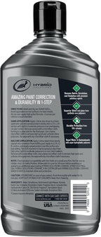 Turtle Wax Hybrid Solutions Ceramic Car Polish and Wax, Light Scratch Remover, Durable Paint Protection, Extreme Water Beading, High Gloss Shine, Hand or Machine Polisher Use, 14 oz (Pack of 2)