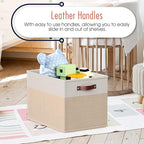 Ornavo Home 13 x 15 x 13 Kallax Storage Cube Bins, Foldable Collapsible Fabric Storage Bins Box Linen Shelf Basket Cube Organ