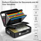 COLCASE Fireproof Document Box with Lock, Hard Fireproof Waterproof Box Creative Hard-Shell Design Fireproof Safe Box Documen