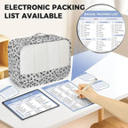 BAGAIL 9 Set Packing Cubes with Packing List Luggage Packing Organizers for Travel Accessories (Grey leopard)