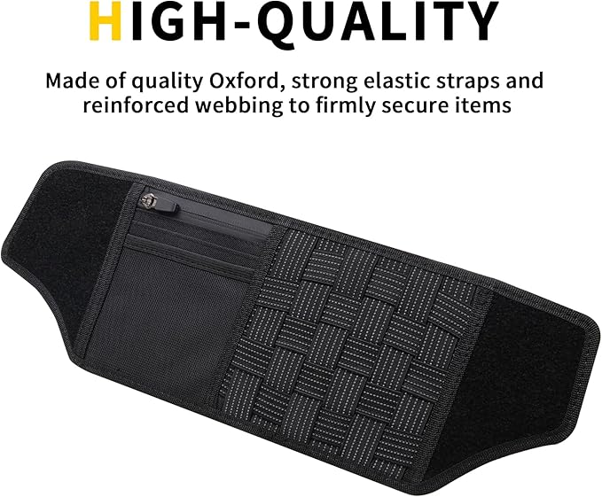 Tactical Sun Visor Organizer Visor Storage Compatible with 2012-2018 Jeep Wrangler JK 2/4 Door Accessories Car Sun Visors Sunglasses Holder Webbing Molle Panel, 2x Driver Passenger