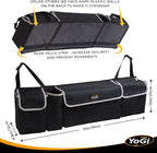 YoGi Prime Trunk Organizer for Suv | Hanging Trunk Organizer, Cars Trunk Organizers | Waterproof, 4 Pocket Backseat Storage Sol