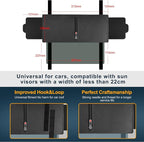 Veharvim Sun Visor Extender for Car with 2 Side Sunshade, Polarized UV400 Visor Extender Attachment for Car Visor with PC Lens,Anti-Glare for Safe Driving (2 Side Panel) (Red Zipper, Universal(2Pack))