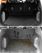 DrCarNow® Floor Mats Full Set for Ford Escape 2026 2025 2024 2023 2022 2021 2020(Not for Hybrid), Custom Fit All Weather TPE Liners with Cargo Mat & Backrest Protector for Car SUV Interior Accessories