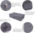 iwill CREATE PRO Pack of 2, Rigid Underbed Storage Boxes with Zip Lid for Clothes, Bedding Sheets, Blankets Organiser, Black 