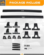 Snailfly 330 LBS Lockable Roof Rack Cross Bars Fit for Cadillac XT4 XT6 2019-2025 CrossBars Rooftop Luggage Rack Cargo Carrier Accessories