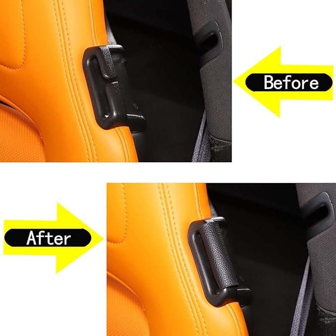 LLKUANG Seat Belt Stay Clips Compatible with Chevrolet Corvette C7 2014-2019,Car Seat Belt Buckle Anti Off Cover,Seat Belt Guide Anti-Belt Pop Guards Clips-2PCS