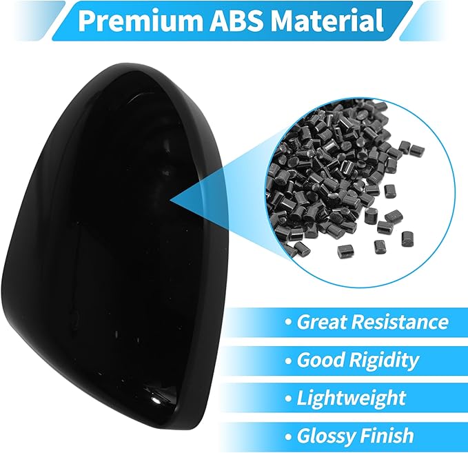 Motoforti Left Side Wing Mirror Cover for Nissan Altima 2019-2024, Car Rear View Mirror Cover Cap No.963746CA9A, Car Exterior Door Side Rearview Mirror Cap Mirror Housing, Glossy Black