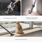 Dyson V8 Plus Cordless Vacuum, Cleans Hard Floors and Carpets, Detangles, Converts to Handheld, 115AW, 2 Power Modes, Up to 4