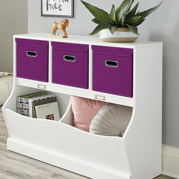Closet Organizers Fabric Storage Bins With Lids Collapsible Cube Storage Organizer Basket With Handles,Storage Boxes for Clot