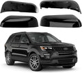Driver & Passenger Side Mirror Cover Replacement for Ford Explorer 2016 2017 2018 2019 - Left & Right Side Mirror Covers, Rear View Mirror Cap Accessories Black
