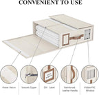 8 Pack Bed Sheets Organizers And Storage,Sheets Set Folder Keeper with Handle,Foldable Bedding Storage Box For Linen Closet,D