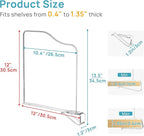 Vtopmart 8 Pack 12in Height Shelf Dividers for Closet Organization, Clear Plastic Closet Shelf Dividers of Upgrade Height for