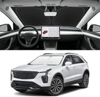 Custom Fit Windshield Sun Shade for Cadillac XT4 2019-2025, Blocks UV & Heat, Front Window Sunshade Accessorie, Easy Fold & Store Keep Your Car Cooler