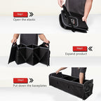 M KARMATER Car Trunk Organizer,Machine Washable PP Materials 3 Compartments Car Storage,95L Waterproof Polyester Cars