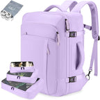 Lumesner Carry on Travel Backpacks, Extra Large 40L Flight Approved Bag for Men & Women,Expandable Suitcase Backpack With 4 P