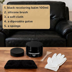 Black Leather Recoloring Balm: Premium Dye Repair Kits for Couch Sofas Car Seats Shoes Bags & Vinyl Furniture