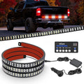 Nilight 60 Inch Emergency Strobe Light Strips with Controller, 384LED Flashing Warning Hazard Safety Rear Window Tailgate Lights for Truck Trailer Construction Plow Pickup Tow SUV Vehicles, Red White