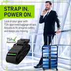 Untethered Luggage Straps | TSA-Approved Suitcase Belts with Heavy-Duty Buckles. Secure Adjustable Travel Accessories for Che