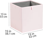 Amazon Basics Collapsible Cube Organizer Bins, Closet Storage Organizer Baskets for Shelves, Space-Saving, 13" x 15" x 13", P