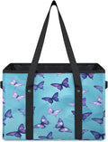Reusable Grocery Bags Heavy Duty Shopping Bags Foldable Large Tote Bags with Long Handles & Hard Bottom
