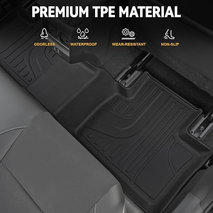 Floor Mats for Toyota Camry 2025-2026, All Weather Floor Mats Trunk Cargo Liner and Door Sill Guards Accessories, Full Coverage Set