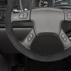 MEWANT Hand Stitched Steering Wheel Cover for Chevy Silverado 1500 2003-2006 Trailblazer 9040 Athsuede Steering Wrap