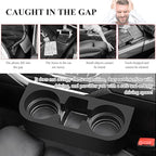 DXNQ Car Cup Holder Gap Filler Organizer, Multifunctional Auto Front Console Gap Filler with Cup Holder, Leather Extra Cup Ho