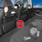 HOLDCY Car Back Seat Organizer with 2 Drink Cup Holder - Tissue Box and Storage Box Hook - Multi-functional Storage - Great for Kids and Travel (Black)