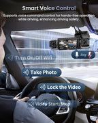 IIWEY 4 Channel Dash Cam 360° View, STARVIS 2 Front 2.7K Rear 2K Inside 1080P x2, 8IR LEDs Night Vision 3.0, PlateTag AI for 