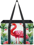 Reusable Grocery Bags Heavy Duty Shopping Bags Foldable Large Tote Bags with Long Handles & Hard Bottom