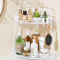 VITVITI 2 Tier Corner Bathroom Counter Organizer, Metal Bathroom Countertop Organizer Shelf Storage, Bath Room Sink Makeup Or
