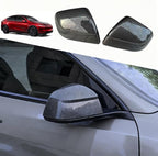 YHCDSEA Rearview Mirror Guard Cover for Tesla Model Y Juniper, Side Mirror Cover Exterior Accessories fit for Model Y Juniper 2025 2026 (Glossy Carbon Fiber Pattern)