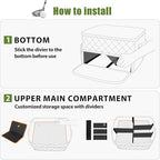 2 Layer Golf Trunk Organizer, Golf Car Storage Organizer with Individual Ventilated Compartment for 2 Pairs Shoes, Golf Car Lock