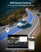4K+1080P FHD Dash Cam Front and Rear, Dual Dash Camera for Cars with Night Vision, 2 Channel HDR Dash Camera, 24H Parking Mod