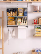StorageWorks Hanging Closet Organizer with Metal Rod, 4-Section Closet Organizers and Storage, Collapsible Hanging Shelves fo