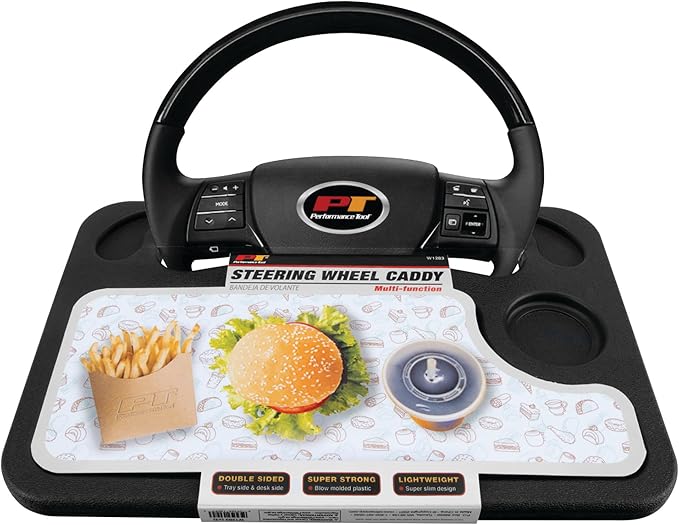 Performance Tool W1283 Steering Wheel Caddy Desk Top Organizer for Convenient Work and Play on the Go