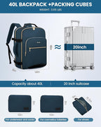 LOVEVOOK Travel Backpack for Women & Men 40L,Airline Approved Carry On Backpack Travel Essentials,TSA Carry on Luggage,Waterp