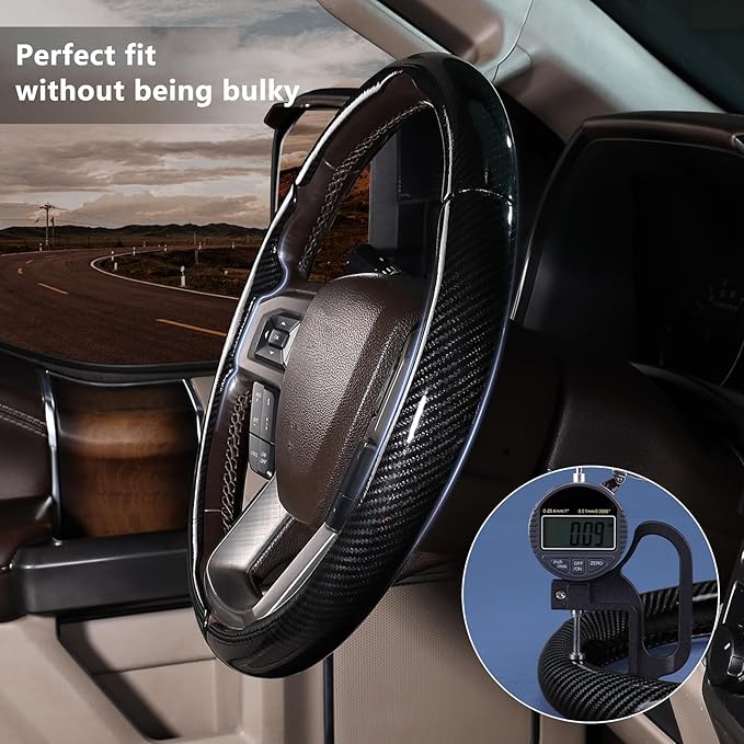 Steering Wheel Cover for Ford F150 2015-2020/ F250 2017-2022/ F350 2017-2022/ F450 2017-2022/ F550 2017-2022/ Ford Expedition 2018-2021 Steering Wheel Protector for Ford Steering Wheel Accessories