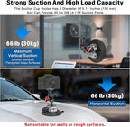 Camera Suction Mount with Ball Head Magic Arm, 5.1"/13cm Metal Air Pump Vacuum Suction Cup Camera Mount on Car Boat Windshield Dash Desk for DSLR/Action Camera/Phone Holder with 1/4" 3/8" ARRI Holes