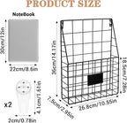 1 Pc Storage Racks, Metal Wire Wall Mounted Magazine Holder, Wall Hanging Organizer holder for Mail Files, Newspapers, Magazi