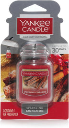 Yankee Candle Car Jar Ultimate, Sparkling Cinnamon, 0.96 OZ (Pack of 12)